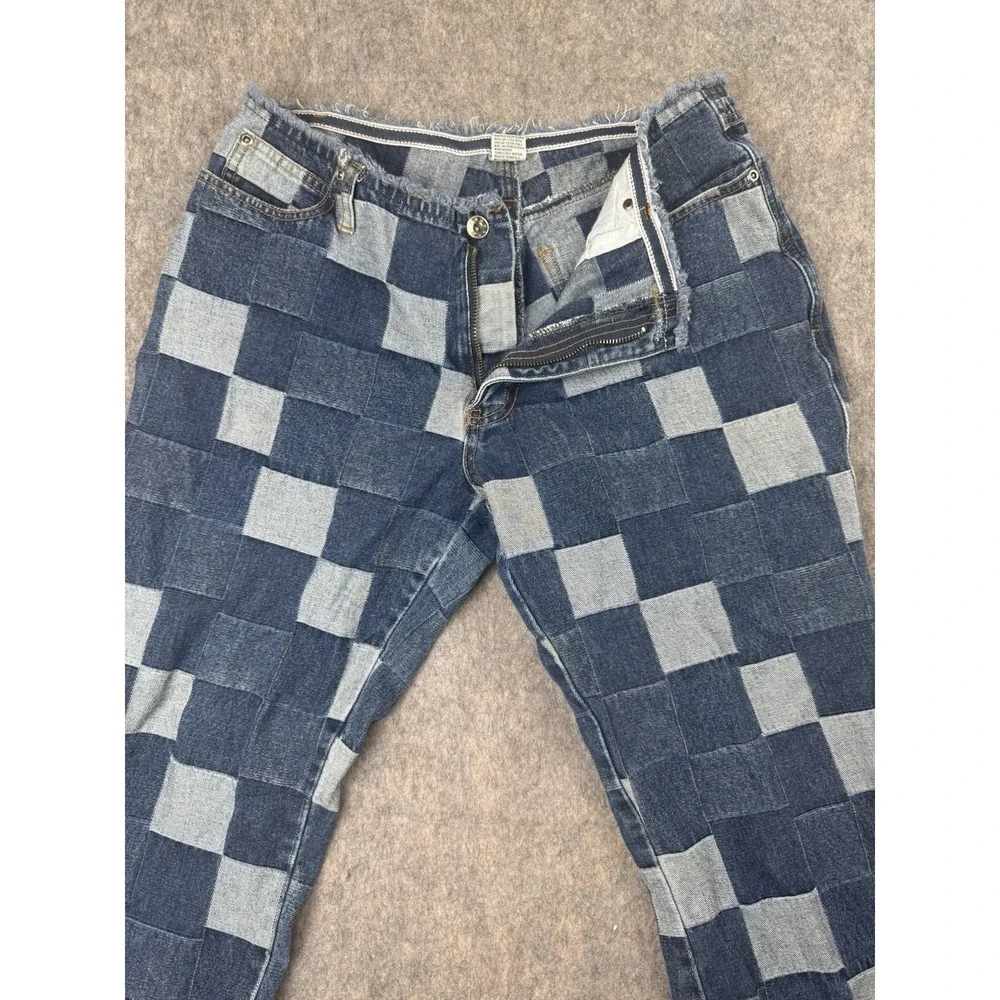 Track Women's Window Patch Jeans, Size 13/14, Blue Denim,‎ Flared
